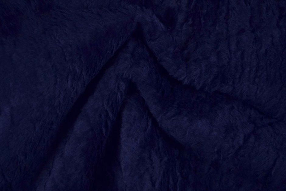 Dunkelblau Softig zotty Teddyfell kurzhaarig Stoff Meterware