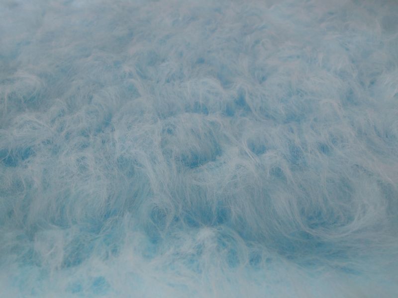 t&uuml;rkis Teddy Langhaar Fell Stoff Fellimitat Meterware Stoffe