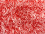 Rot ~weiß mongolischer Pelzimitat Stoff Flokati Fellstoff Stoffe- pro 50cm