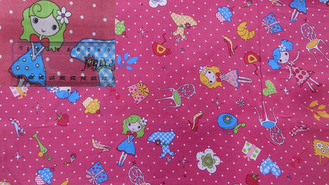 Pink Baumwollstoff Kindermuster Prinzessin Kinderstoff Stoff