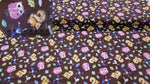 Braun~Bunt Baumwolldruck Vogelmuster Kinder Stoff Patchwork