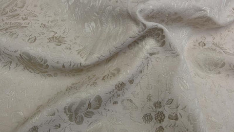 camel Edel Baumwolle Jacquardstoff Blumen changierend Stoff