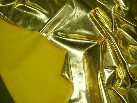 Gold Bi-elastisch Lycrastoff Lacklycra Lackstoff waschbar Stoff